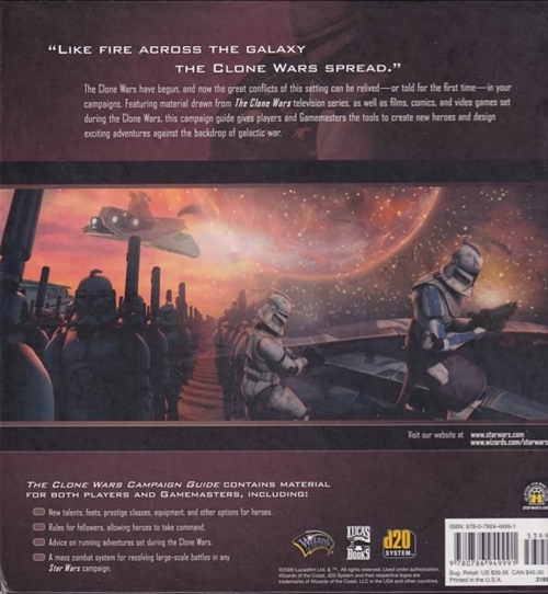 Star Wars Saga ed. - The Clone Wars Campaign Guide (B-Grade) (Genbrug)